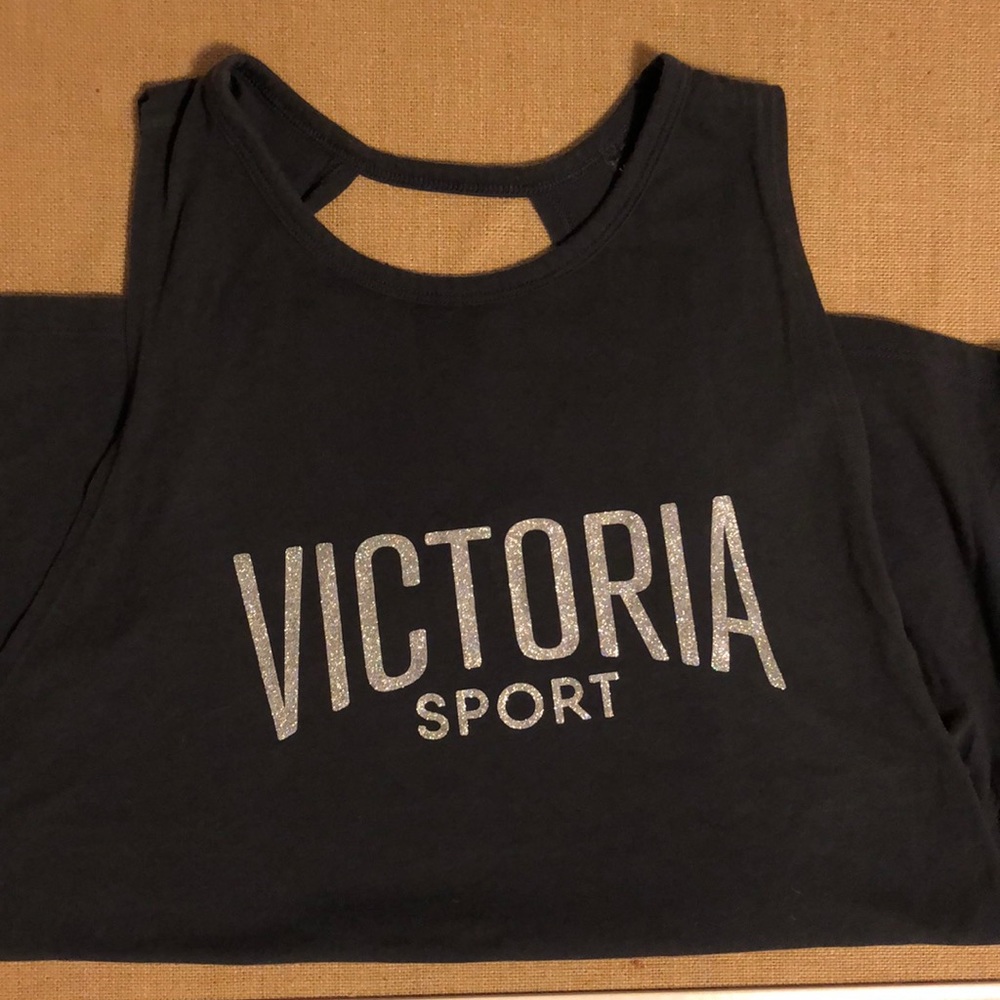 Victorias Secret Sport sparkly tank w open back